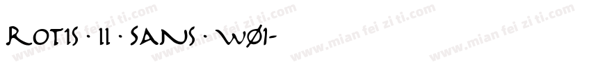 Rotis II Sans W01字体转换